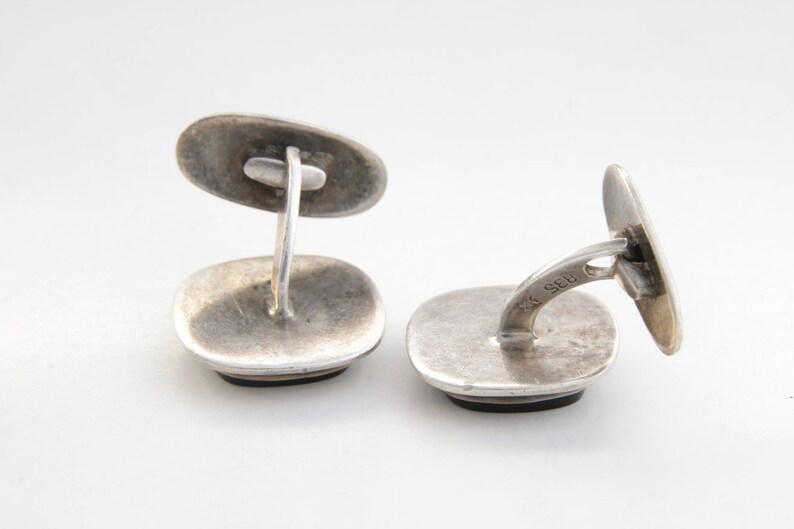 Black onyx Cuff links 1910 cuff links Polished onyx cuff links Antique Art Deco silver /& onyx men/'s cuff links Men/'s jewelry Fine Gift