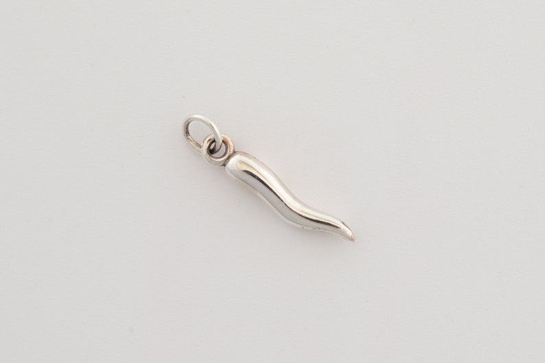 3.5 Inch Large Cornicello Italian Horn Pendant - Real 925 Sterling Silver