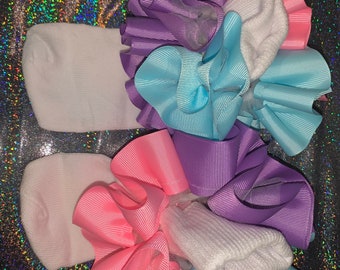 Add detachable RIBBON SOCKS to any order!