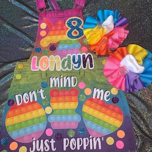 Just Poppin Outfit Overall Skirt Denim Jean Overall Dress Pop birthday