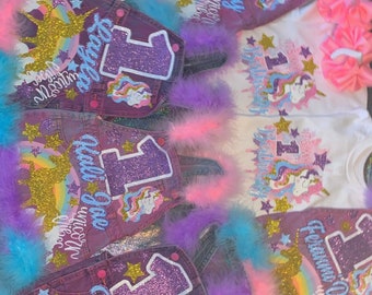 Unicorn Birthday dress Fur Birthday outfit Unicorn rainbow Birthday Overall Skirt