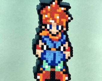 Free Magnet or Keychain Chrono Trigger Perler Flatironed pixel art, video game gifts, valentine gift for guys,