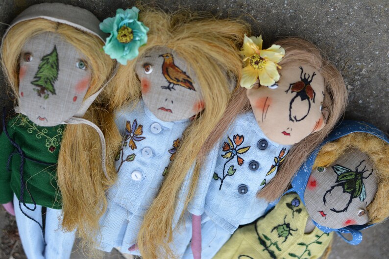Pixie Elf Doll - Woodland Girl - Handmade Doll - Textile Toy ...