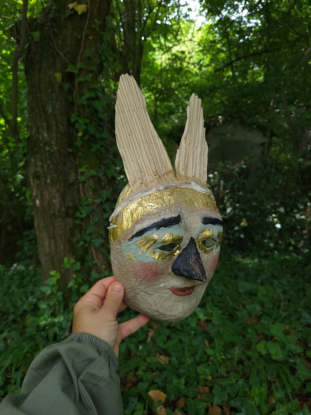 Paper Mache Hare Mask - Rabbit Bunny - Venetian Bunny Masks - Costume ...