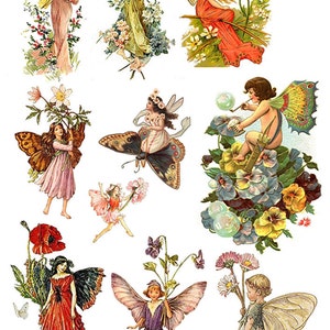 Fairies of Old - Ceramic Decals- Enamel Decal  - Glass Decal- 89280