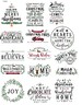 Signs of Christmas  -  Ceramic Decals- Enamel Decal - Fusible Decal - Glass Fusing Decal ~ Waterslide Decal - 77295 