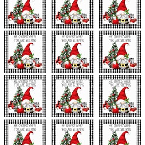 He Gnomes When You Are Sleeping - Ceramic Decals- Enamel Decal - Fusible Decal - Glass Fusing Decal ~ Waterslide Decal - 65822
