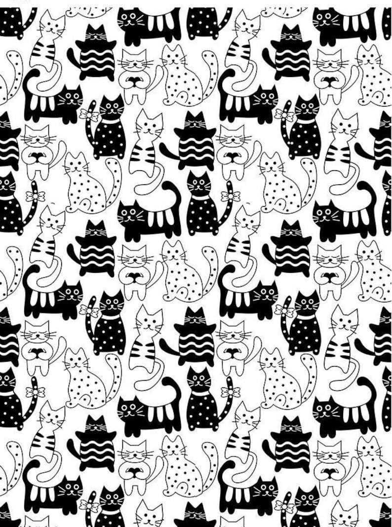Poka Dot Cartoon Cats Ceramic Decals Enamel Decal Fusible Etsy