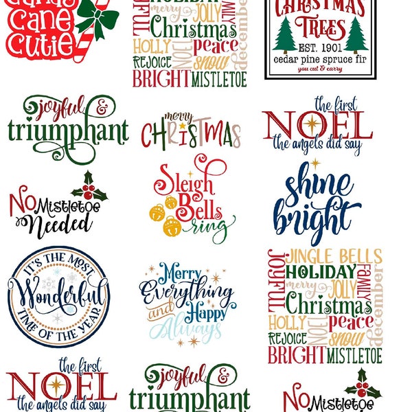 Christmas Graphics  ~ Ceramic Decal - Glass Decal ~LEAD FREE & Food Safe ~ Enamel Decal ~ Waterslide Decal - 86227