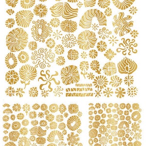 Patterns ~ 121218~  Real Yellow Gold 22 K - Choose Ceramic or Glass Decal  - Low Fire