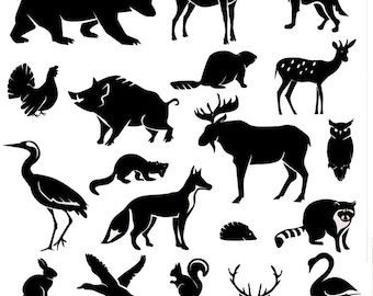 Animales del Bosque - Calcomanías de Cerámica - Calcomanía de Esmalte - Calcomanía de Vidrio - 95376