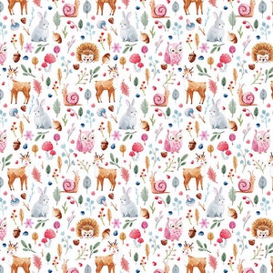 Boho Animal Babies - Seamless - Ceramic Decals- Enamel Decal - Fusible Decal - Glass Fusing Decal ~ Waterslide Decal - 13114