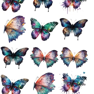 Mystical Butterflies - Ceramic Decals- Enamel Decal - Fusible Decal - Glass Fusing Decal ~ Waterslide Decal - 17111