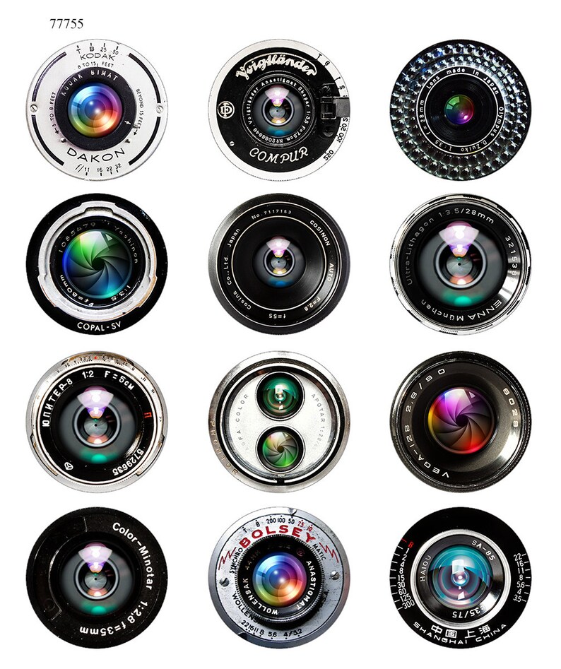 Colorful Decorative Camera Lenses Ceramic Decals Enamel Etsy