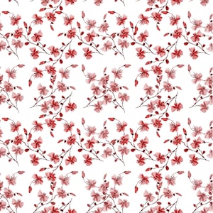 Seamless Cherry Blossoms - Ceramic Decals- Enamel Decal - Fusible Decal - Glass Fusing Decal ~ Waterslide Decal - 62998