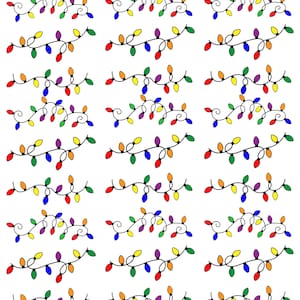 Strings of Christmas Lights ~ Ceramic Decal - Glass Decal ~LEAD FREE & Food Safe- 58122