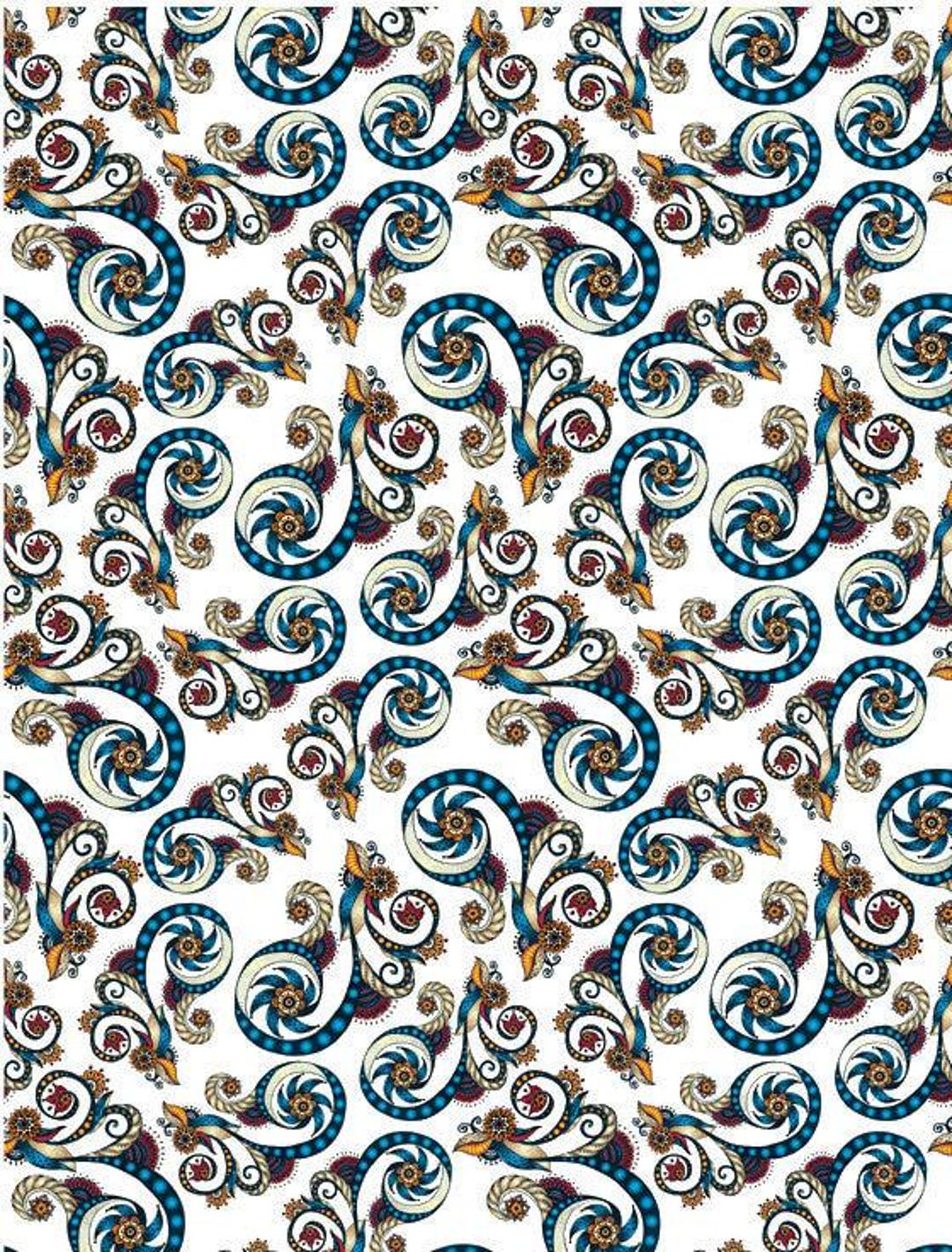 Colorful Floral Pattern - Ceramic Decals- Enamel Decal - Glass Decal ...