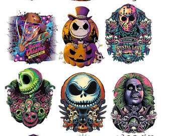 Horror de Halloween ~ Calcomanía de cerámica - Calcomanía de vidrio ~ SIN PLOMO y apta para alimentos ~ Calcomanía de esmalte ~ 3 tamaños a elegir - 48515