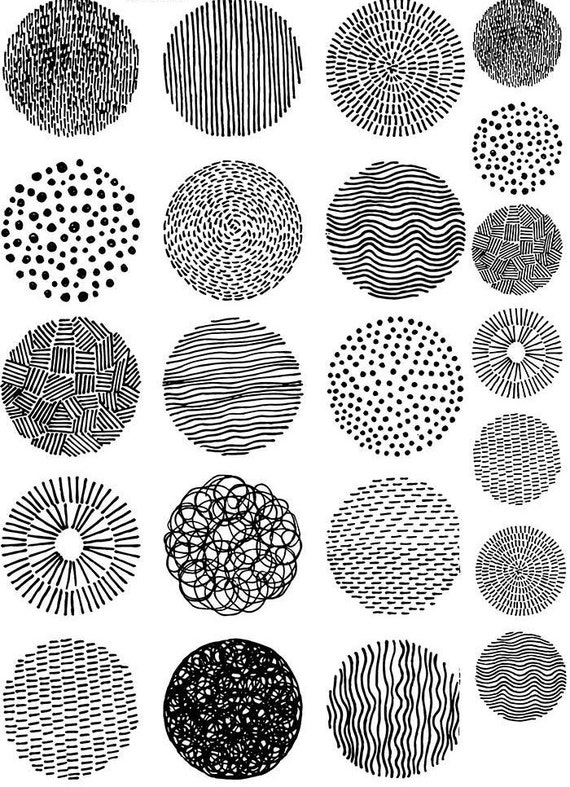 Hand Drawn Circles Ceramic Decals Enamel Decal Fusible - Etsy