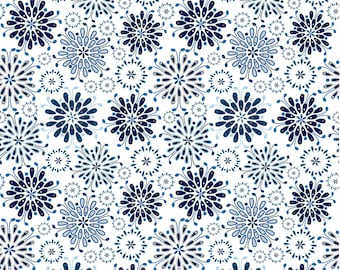 Blue Circle Seamless Pattern - Ceramic Decals- Enamel Decal - Fusible Decal - Glass Fusing Decal ~ Waterslide Decal - 54409