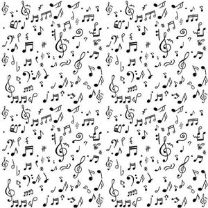 Random Musical Notes -  - Ceramic Decals- Enamel Decal  - Glass Decal- 11392