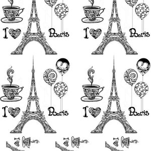 Tea And Balloons In Paris - Ceramic Decals- Enamel Decal  - Glass Decal- 101383