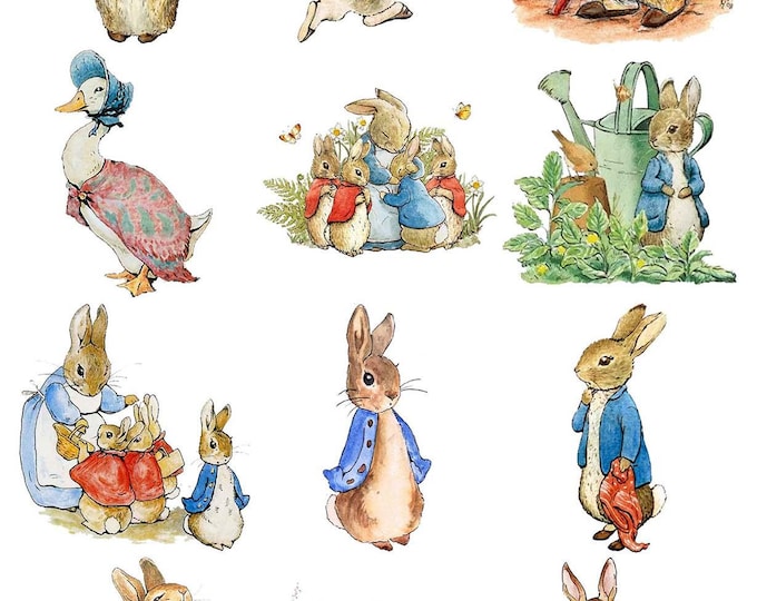 Peter Rabbit Stickers, Mini Stickers Roll of Peter Rabbit Easter ...