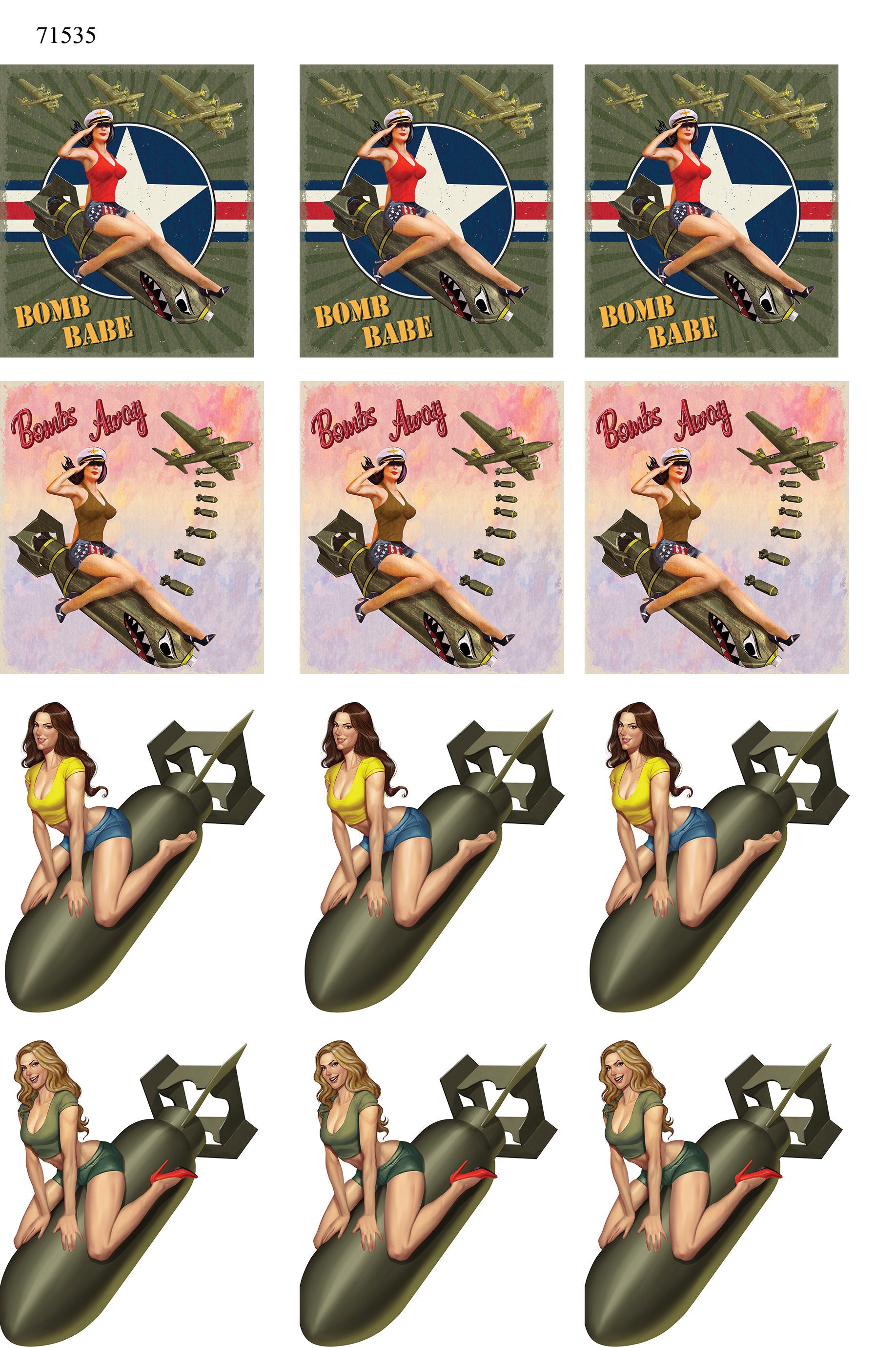 Pin up girl on cheap bomb