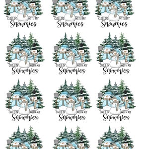 Chillin With My Gnomies - Ceramic Decals- Enamel Decal - Fusible Decal - Glass Fusing Decal ~ Waterslide Decal - 65801