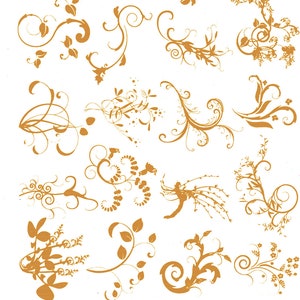 Golden Leaves ~86755~ Gelbgold - Keramik Wandtattoo - Kleinbrand