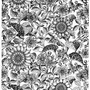 Ornate Antique Flowers Coverall -  - Ceramic Decals- Enamel Decal  - Glass Decal- 96972