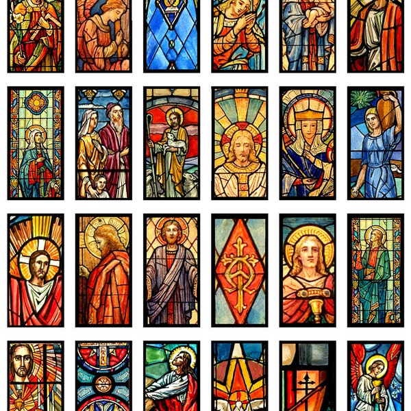 Stained Glass Decals Religious Etsy