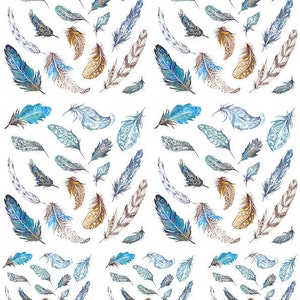 Flying Birds Feathers - Ceramic Decals- Enamel Decal - Fusible Decal - Glass Fusing Decal ~ Waterslide Decal - 90243