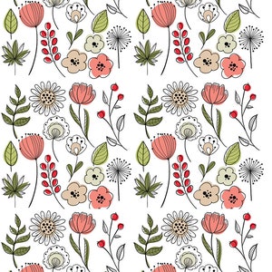 Floral Elements -  Ceramic Decals- Enamel Decal  - Glass Decal- 52408