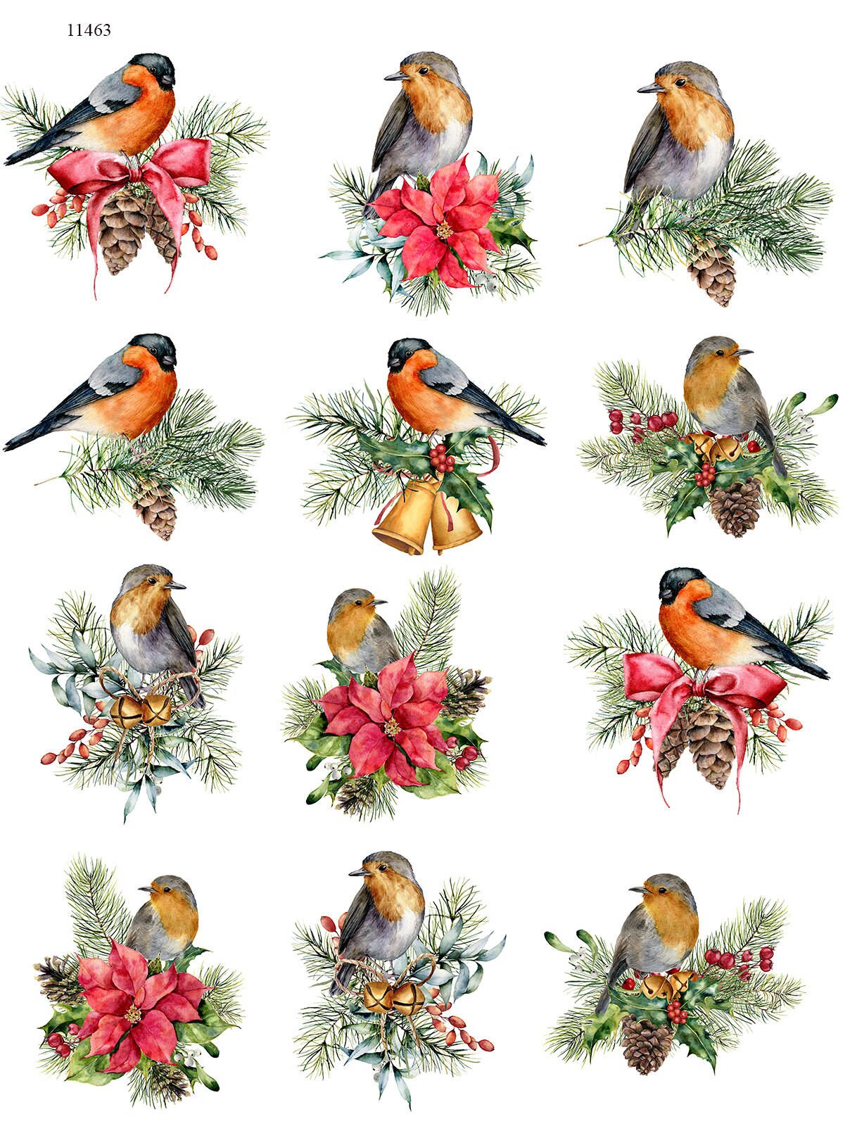Fusing Decals Sculpting & Forming 85125 Christmas With The Birds Glass Fusing Decal ...