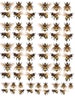 Yellow Honey Bumble Bees - Ceramic Decals- Enamel Decal - Fusible Decal - Glass Fusing Decal ~ Waterslide Decal - 12180 