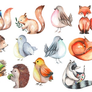 Baby Forest Animals - Ceramic Decals- Enamel Decal - Fusible Decal - Glass Fusing Decal ~ Waterslide Decal - 53578