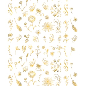 Goldblumen-Bits ~ 665882 ~ echtes gelbes 18k Gold - Wählen Sie Keramik- oder Glasaufkleber - niedriges Feuer