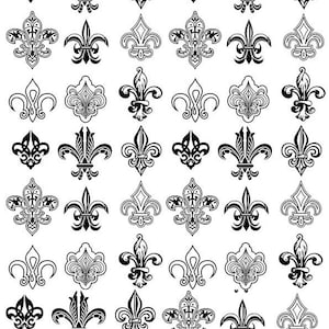 Fleur De Lis - Ceramic Decals- Enamel Decal - Fusible Decal - Glass Fusing Decal ~ Waterslide Decal - 4661641