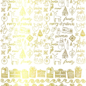 Gold Christmas Ornaments and Presents ~ 22K Real Gold - Choose Ceramic or Glass Decal  - Fusible Glass - 33408