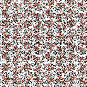 Seamless Poppies Flowers - Ceramic Decals- Enamel Decal  - Glass Decal- 39446