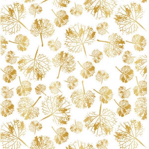 Golden Leaves ~ 2015042 ~ Choose Real Yellow Gold or Platinum White Gold - Choose Ceramic or Glass Decal  - Low Fire - Waterslide Transfer