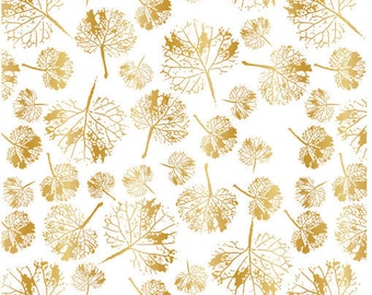 Golden Leaves ~ 2015042 ~ Choose Real Yellow Gold or Platinum White Gold - Choose Ceramic or Glass Decal  - Low Fire - Waterslide Transfer