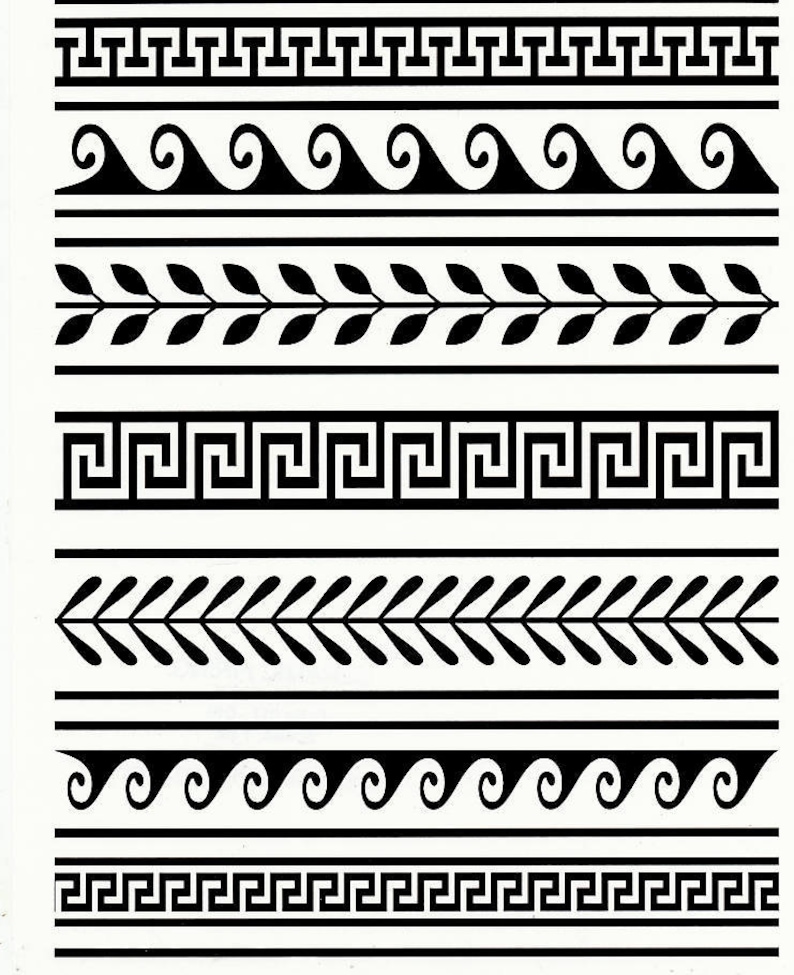 Greek Borders - Ceramic Decals- Enamel Decal - Glass Decal- 32303 - Etsy