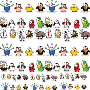 Birds Of A Beek - Ceramic Decals- Enamel Decal - Fusible Decal - Glass Fusing Decal ~ Waterslide Decal - 22615