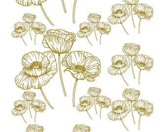 Amapolas de oro amarillo - Disponibles en oro amarillo auténtico de 22 k 83845