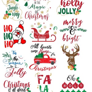 Signs of Christmas ~ Ceramic Decal - Glass Decal ~LEAD FREE & Food Safe ~ Enamel Decal ~ Waterslide Decal - 44998