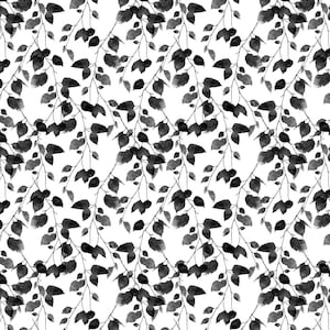 Black Leaves -  - Ceramic Decals- Enamel Decal  - Glass Decal- 77820