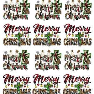 Western Merry Christmas ~ Ceramic Decal - Glass Decal ~LEAD FREE & Food Safe ~ Enamel Decal ~ Waterslide Decal - 96012