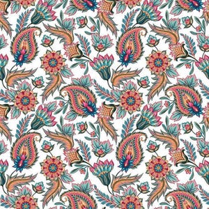 Pretty Painted Paisley -  -Ceramic Decals- Enamel Decal  - Glass Decal- 90983